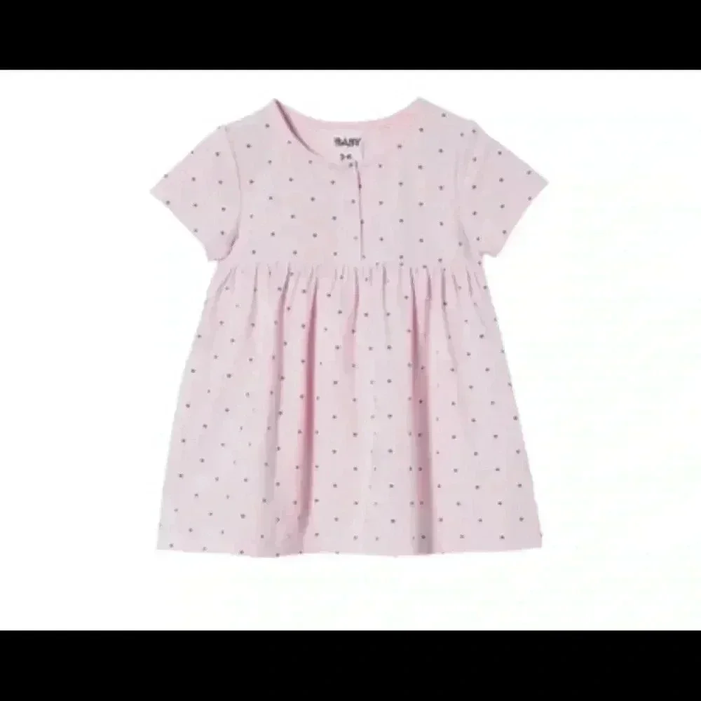 Cotton On Millie Sort Sleeve Dress Lavender 18/24 Months Polka Dot